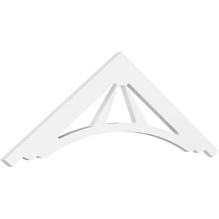 Ekena Millwork Pitch Stanford Architectural Grade PVC Gable Pediment, 60"W x 10"H x 1"P (4/12) GPP060X010X100STA